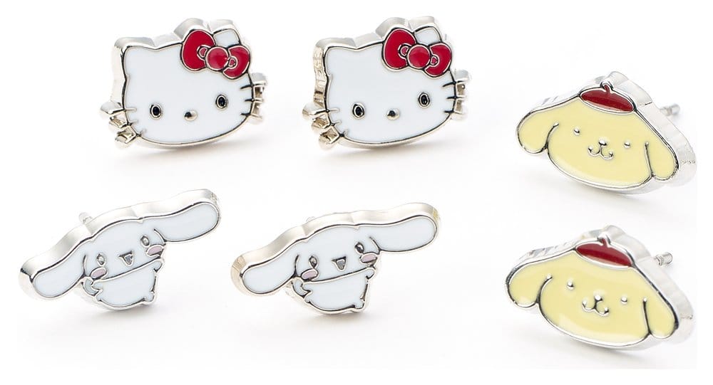 Sanrio Ohrstecker-Set Hello Kitty, Cinnamon Roll und Pompompurin - Preorder - ETA: 25.11.2026