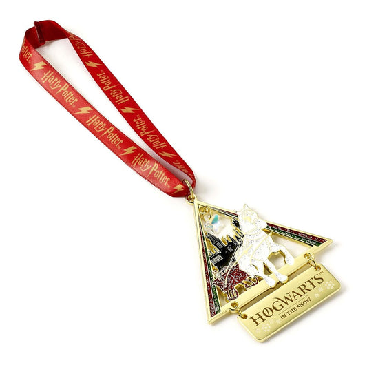 Harry Potter Christbaumschmuck Hogwarts in the Snow (Goldfarben) - Versand: 5-7 Tage nach Bestellung