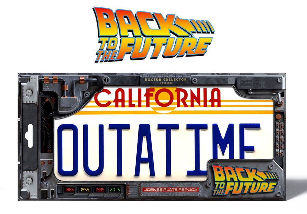 Zurück in die Zukunft Replik 1/1 ´Outatime´ DeLorean Nummernschild  - Preorder - ETA: 04.12.2026