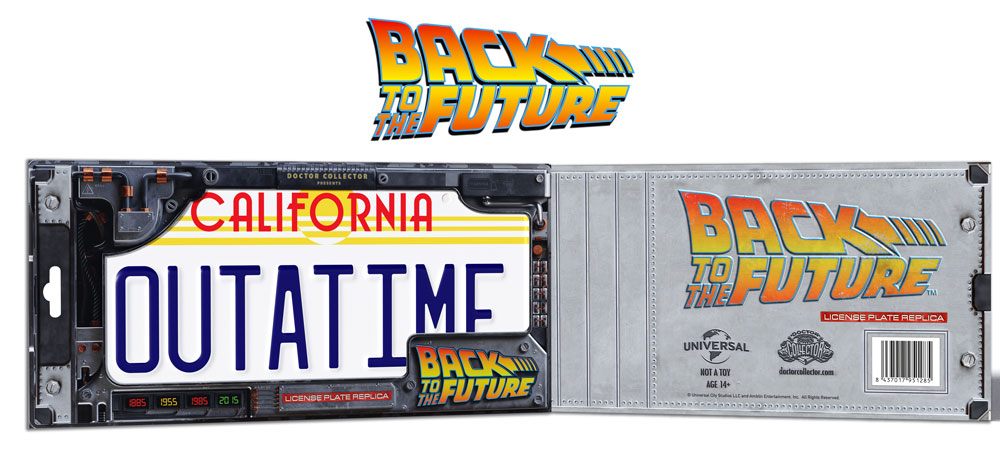 Zurück in die Zukunft Replik 1/1 ´Outatime´ DeLorean Nummernschild  - Preorder - ETA: 04.12.2026