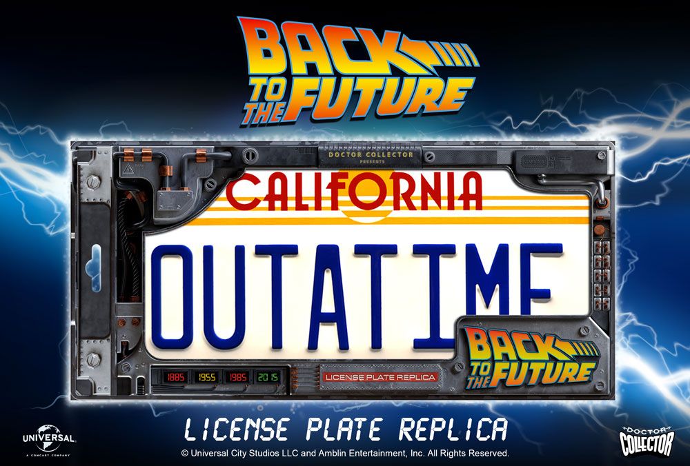 Zurück in die Zukunft Replik 1/1 ´Outatime´ DeLorean Nummernschild  - Preorder - ETA: 04.12.2026