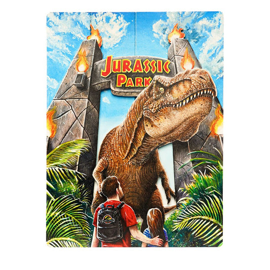Jurassic Park WoodArts 3D Holzdruck Rex Attack 30 x 40 cm   - Preorder - ETA: 04.12.2026