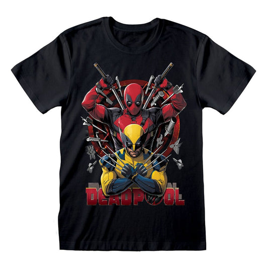 Deadpool T-Shirt Deadpool & Wolverine Weapons  Größe L - Versand: 5-7 Tage nach Bestellung