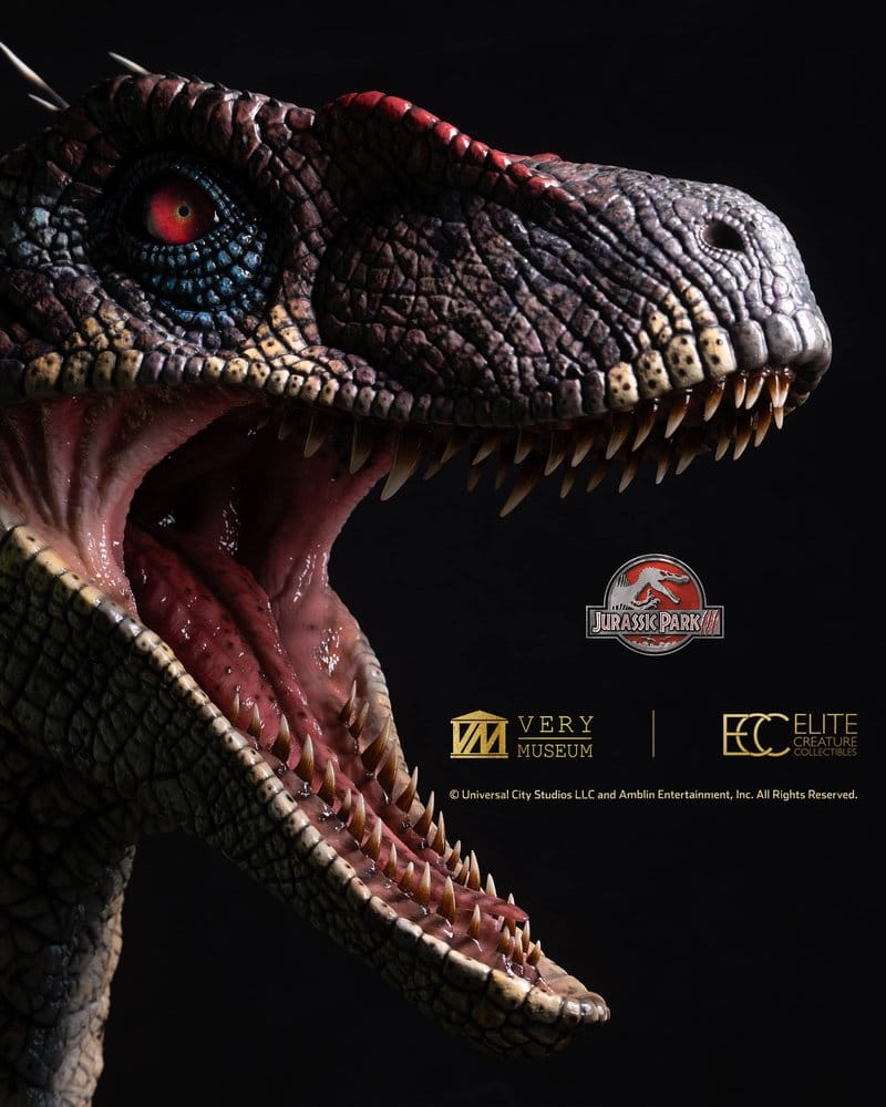 Jurassic Park III Life Size Büste Male Alpha Velociraptor "Blood Knight" 83 cm - Preorder - ETA: 25.08.2027