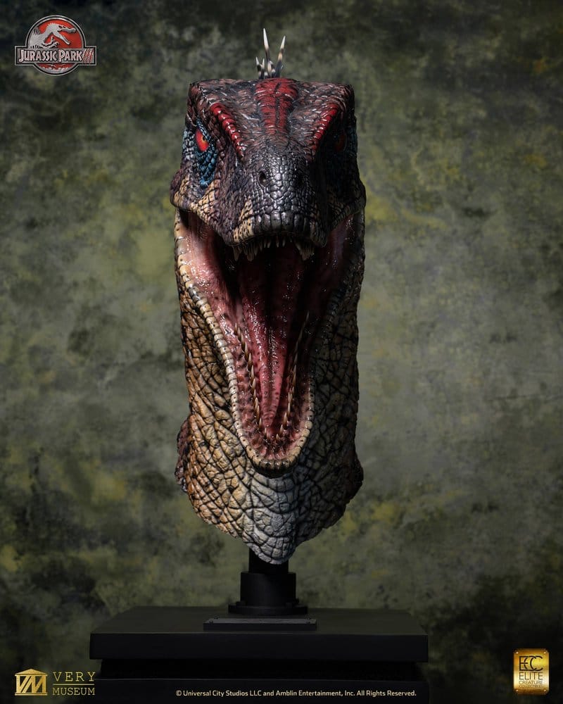 Jurassic Park III Life Size Büste Male Alpha Velociraptor "Blood Knight" 83 cm - Preorder - ETA: 25.08.2027