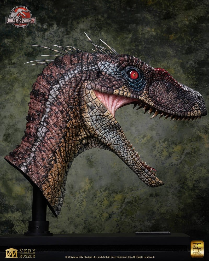 Jurassic Park III Life Size Büste Male Alpha Velociraptor "Blood Knight" 83 cm - Preorder - ETA: 25.08.2027