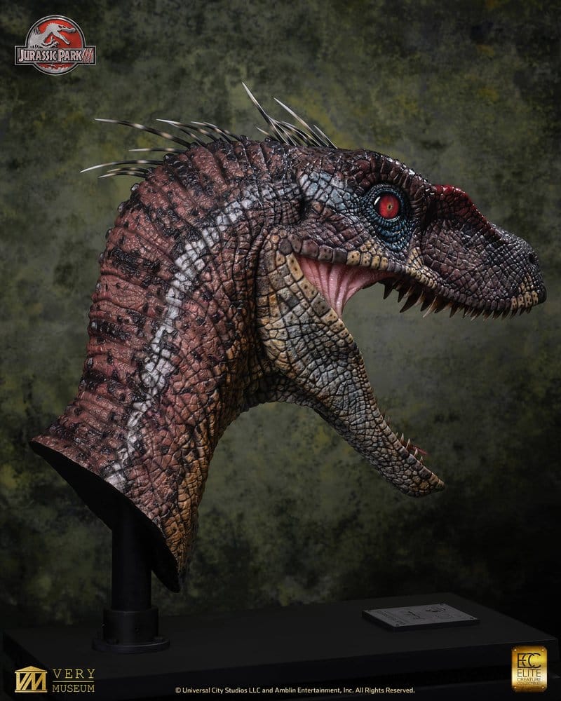 Jurassic Park III Life Size Büste Male Alpha Velociraptor "Blood Knight" 83 cm - Preorder - ETA: 25.08.2027
