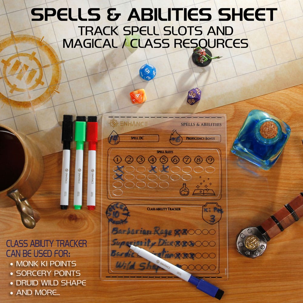 Enhance RPG Series Acryl Charakterbögen Set *Englische Version* - Preorder - ETA: 17.10.2025