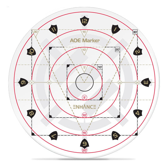 Enhance RPG Series 30ft Spell AoE Damage Template - Preorder - ETA: 31.10.2025