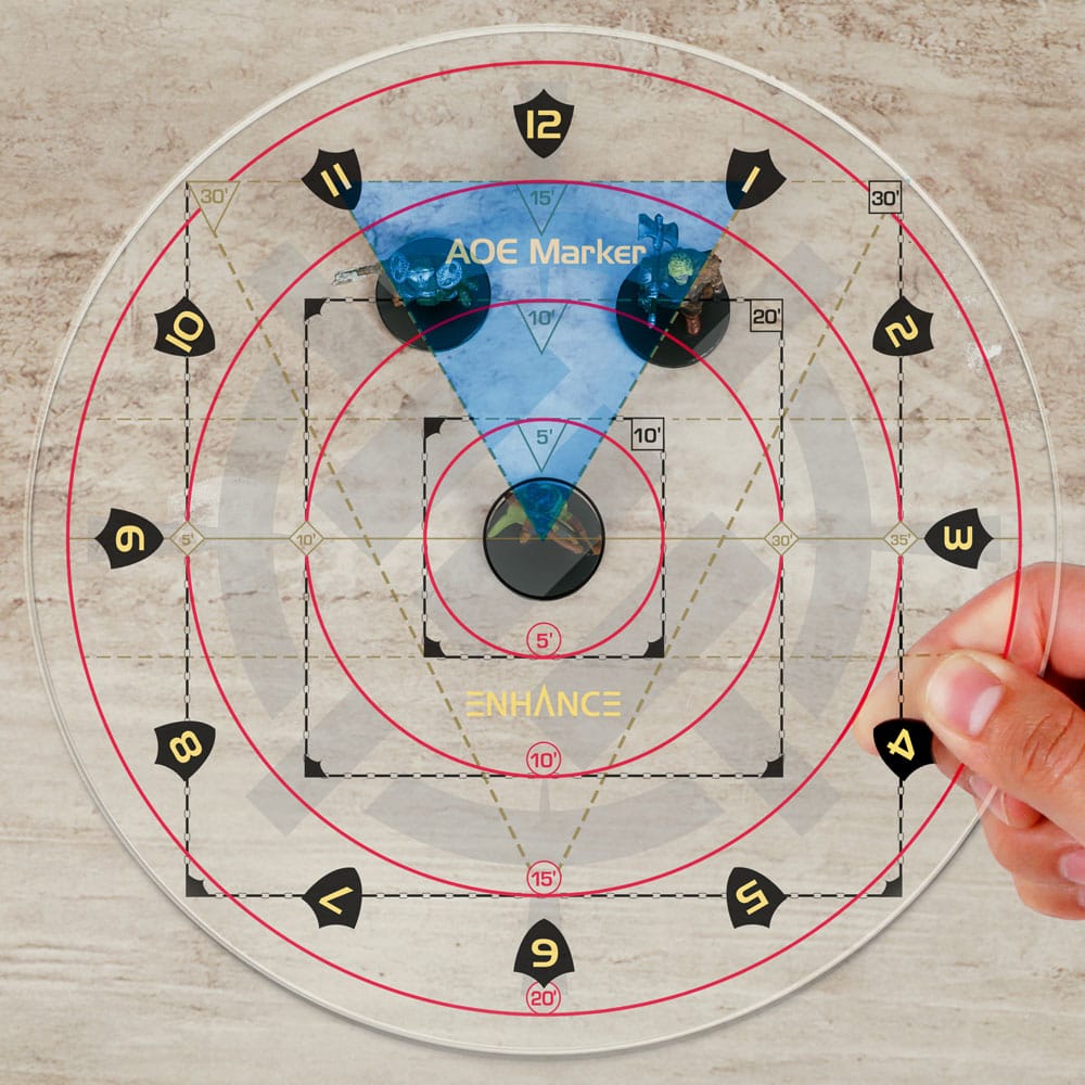 Enhance RPG Series 30ft Spell AoE Damage Template - Preorder - ETA: 31.10.2025