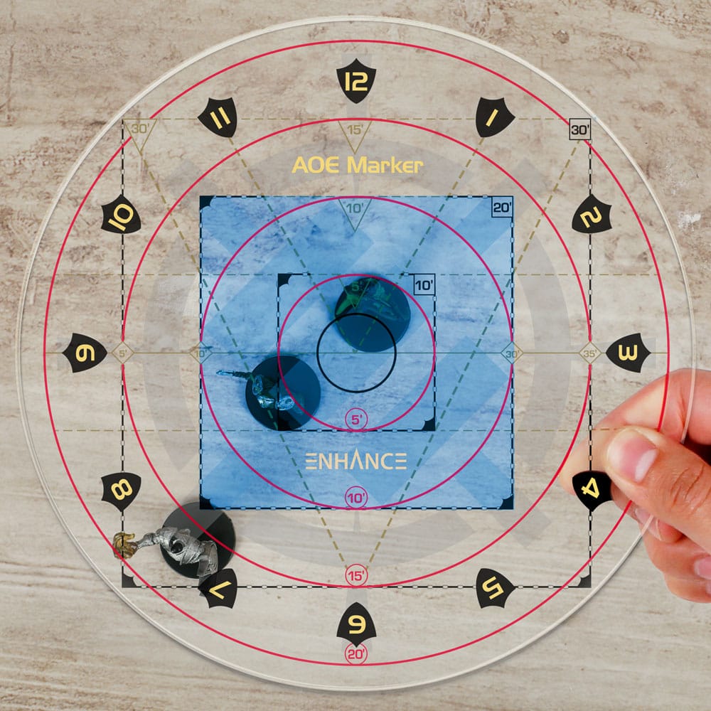 Enhance RPG Series 30ft Spell AoE Damage Template - Preorder - ETA: 31.10.2025