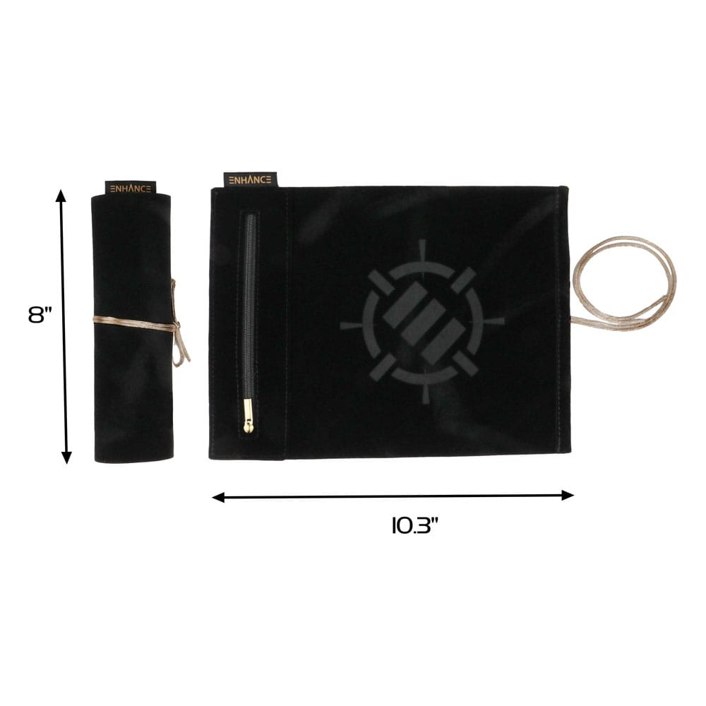 Enhance Tabletop Roll on a Scroll Würfeltasche mit Würfel Black  - Preorder - ETA: 17.10.2025