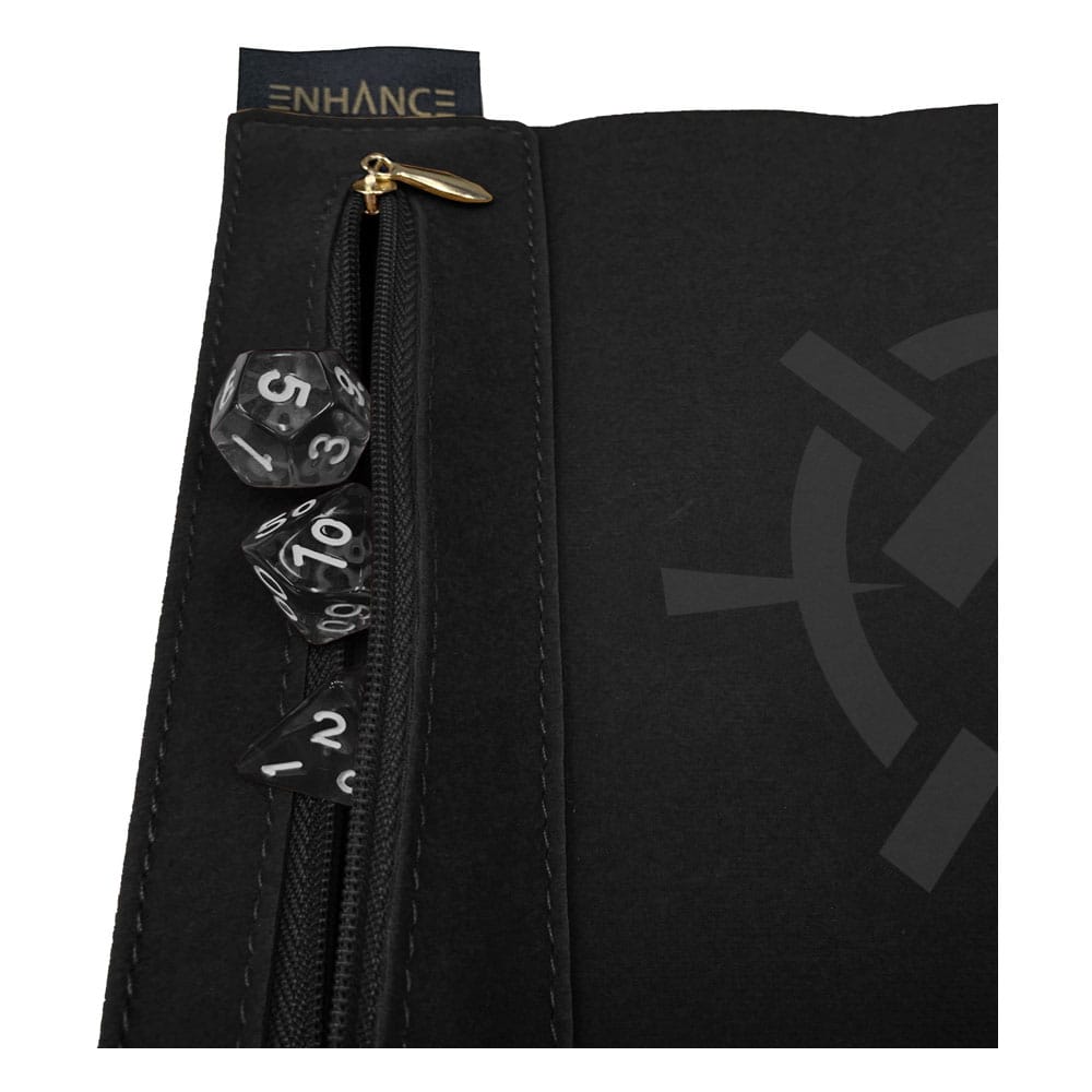 Enhance Tabletop Roll on a Scroll Würfeltasche mit Würfel Black  - Preorder - ETA: 17.10.2025