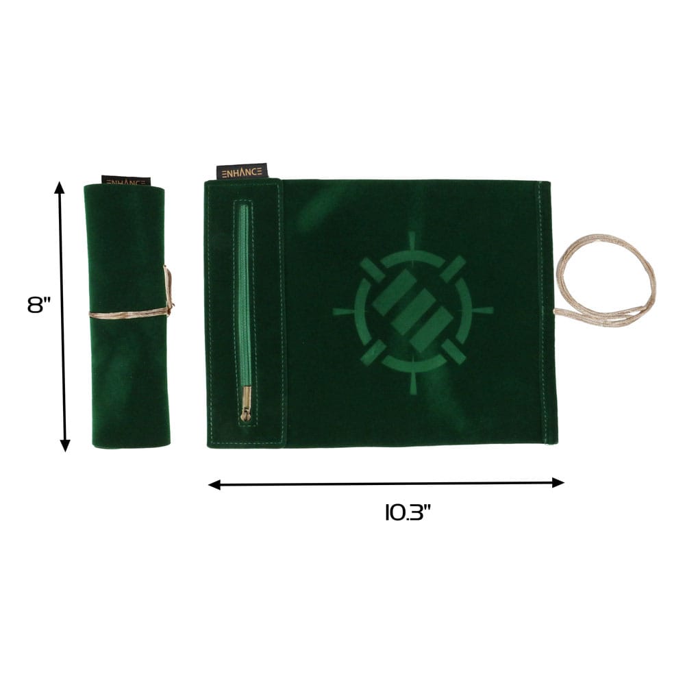 Enhance Tabletop Roll on a Scroll Würfeltasche mit Würfel Grün  - Preorder - ETA: 02.10.2025