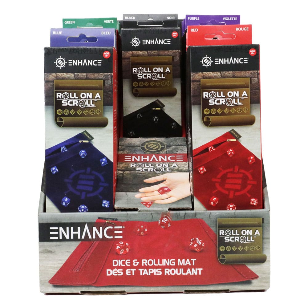 Enhance Tabletop Roll on a Scroll Würfeltasche mit Würfel Sortiment (15) - Preorder - ETA: 02.10.2025