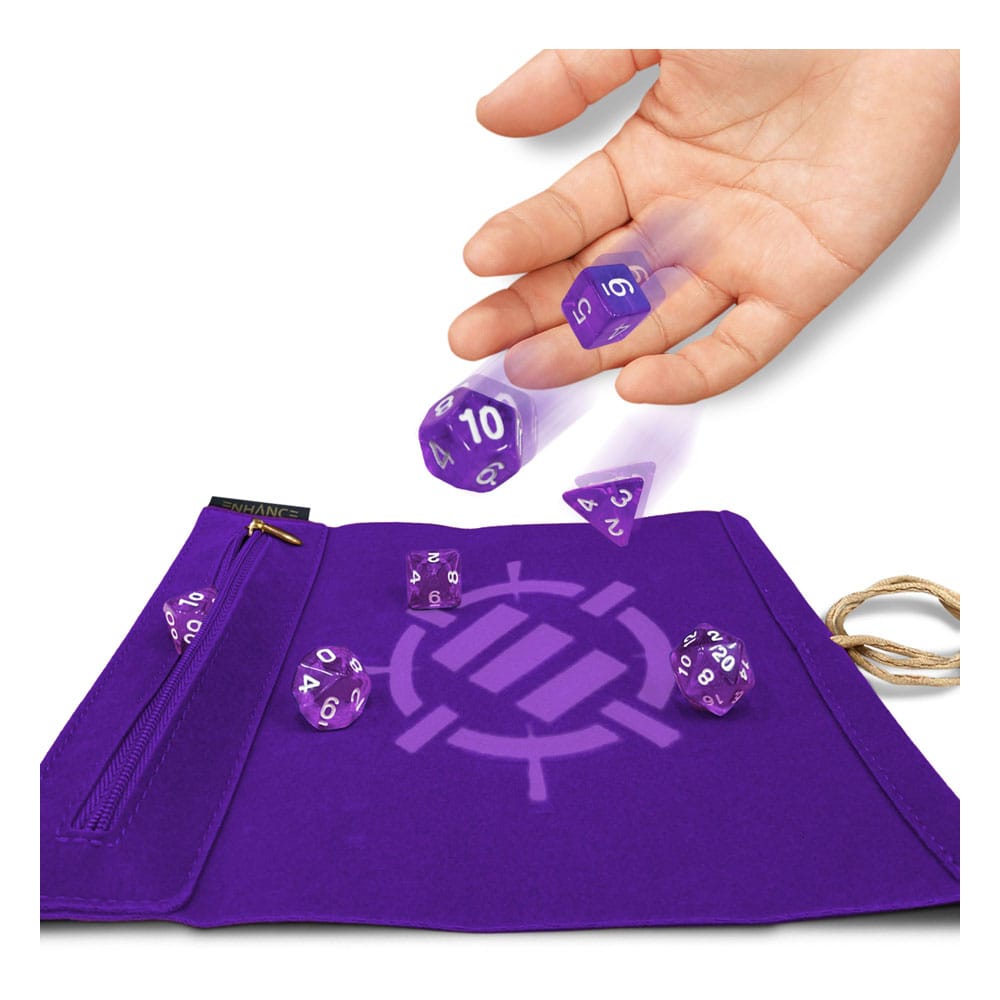 Enhance Tabletop Roll on a Scroll Würfeltasche mit Würfel Lila - Preorder - ETA: 02.10.2025