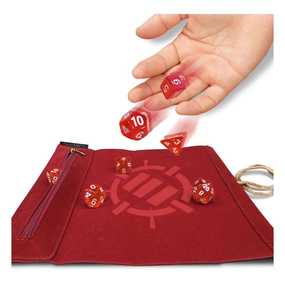 Enhance Tabletop Roll on a Scroll Würfeltasche mit Würfel Rot - Preorder - ETA: 17.10.2025