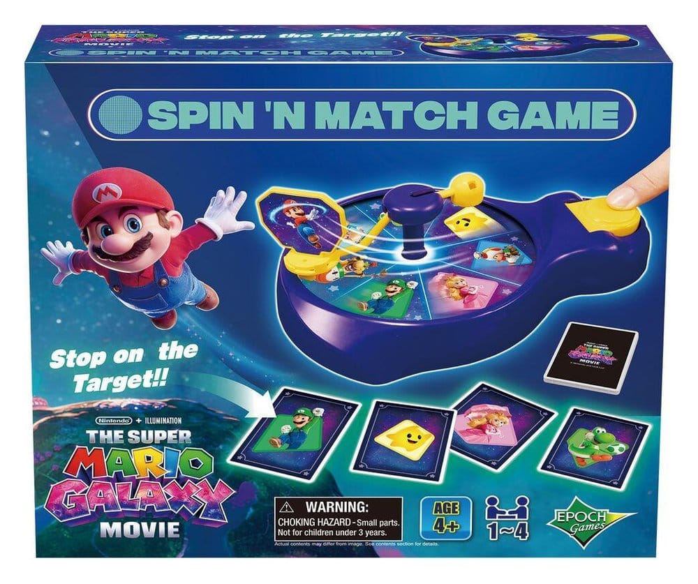 Super Mario Spiel Galaxy Movie Spin'n Match - Versand: 7 Tage nach Bestellung