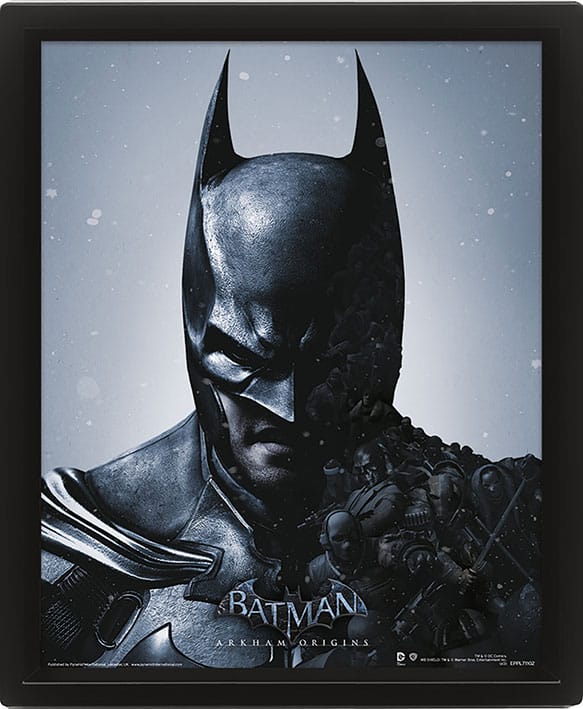 Batman Arkham Origins 3D-Effekt Poster Set im Rahmen Batman vs. Joker 26 x 20 cm (3)  - Preorder - ETA: 22.07.2026
