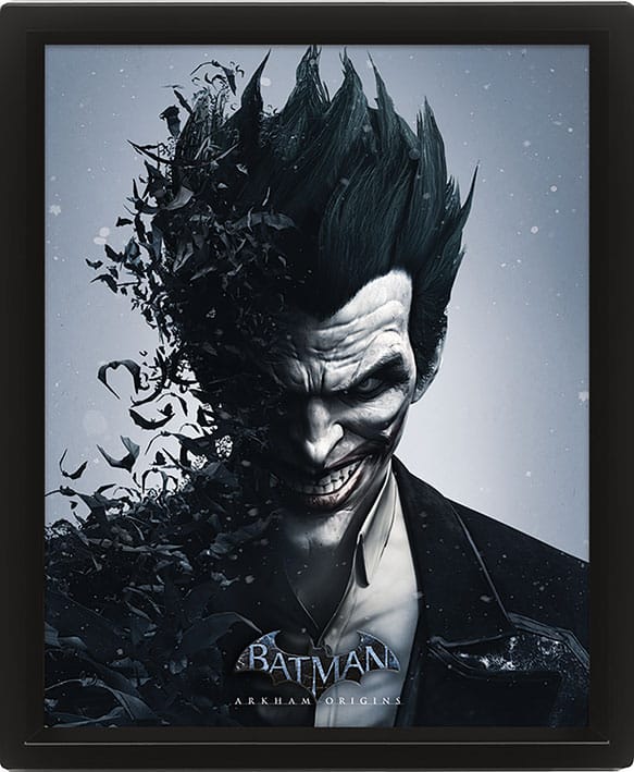 Batman Arkham Origins 3D-Effekt Poster Set im Rahmen Batman vs. Joker 26 x 20 cm (3)  - Preorder - ETA: 22.07.2026