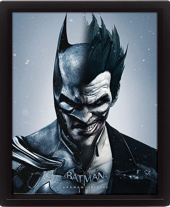 Batman Arkham Origins 3D-Effekt Poster Set im Rahmen Batman vs. Joker 26 x 20 cm (3)  - Preorder - ETA: 22.07.2026