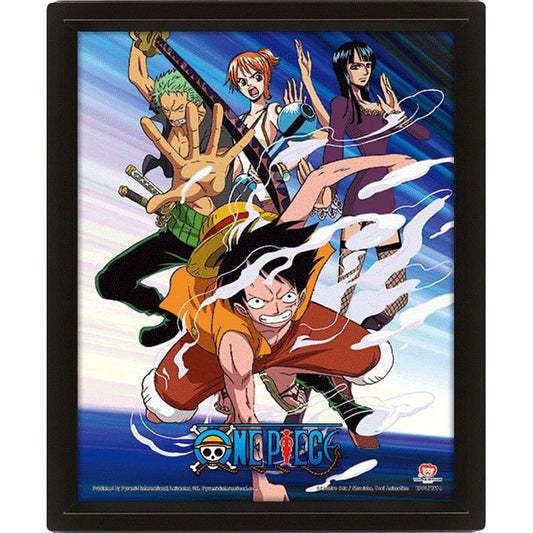 One Piece 3D-Effekt Poster Straw Hat Pirates Assault 26 x 20 cm - Versand: 5-7 Tage nach Bestellung