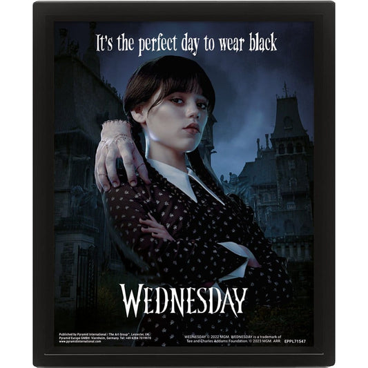 Wednesday 3D-Effekt Poster im Rahmen Perfect Day 26 x 20 cm&nbsp; - Preorder - ETA: 27.07.2026