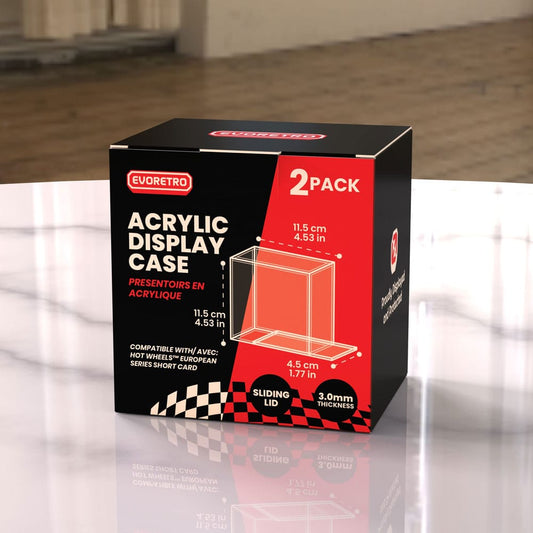 Hot Wheels European Series Acrylgehäuse 2er-Pack Short Card      - Versand: 7 Tage nach Bestellung