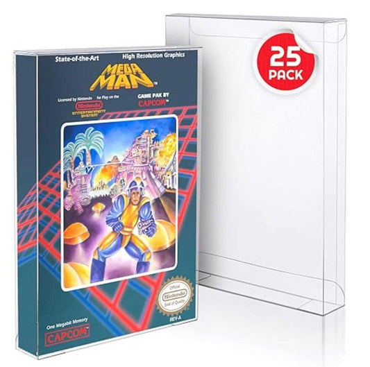 PET Gehäuse 25er-Pack für NES Spiele               - Versand: 5-7 Tage nach Bestellung