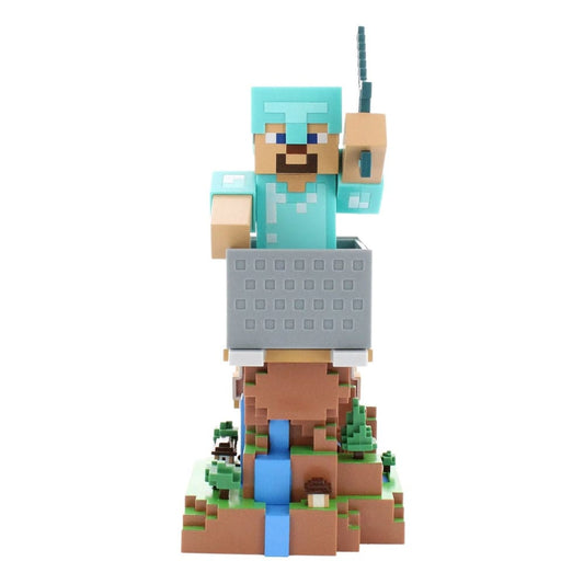 Minecraft Cable Guys Lade-Halter Steve in Diamond Armour 22cm - Versand: 5-7 Tage nach Bestellung