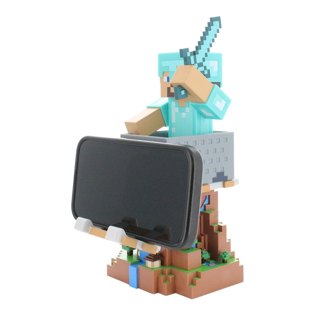 Minecraft Cable Guys Lade-Halter Steve in Diamond Armour 22cm - Versand: 5-7 Tage nach Bestellung