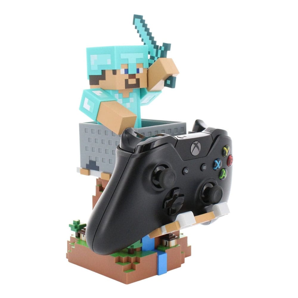 Minecraft Cable Guys Lade-Halter Steve in Diamond Armour 22cm - Versand: 5-7 Tage nach Bestellung