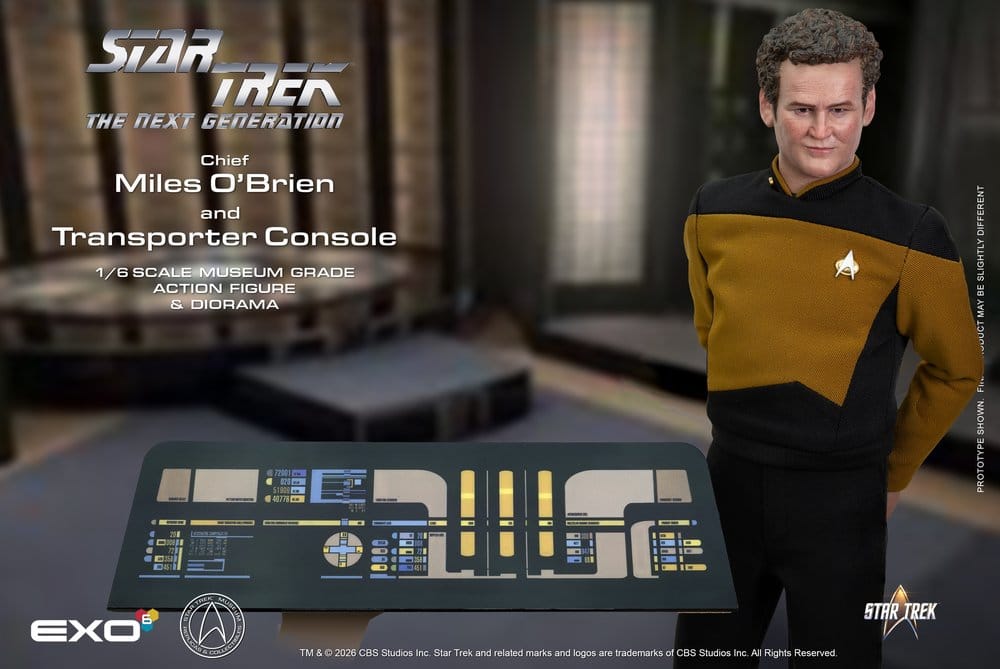 Star Trek: Das nächste Jahrhundert Actionfigur 1/6 Chief Miles O'Brien with Transporter Console 30 cm - Preorder - ETA: 28.02.2027