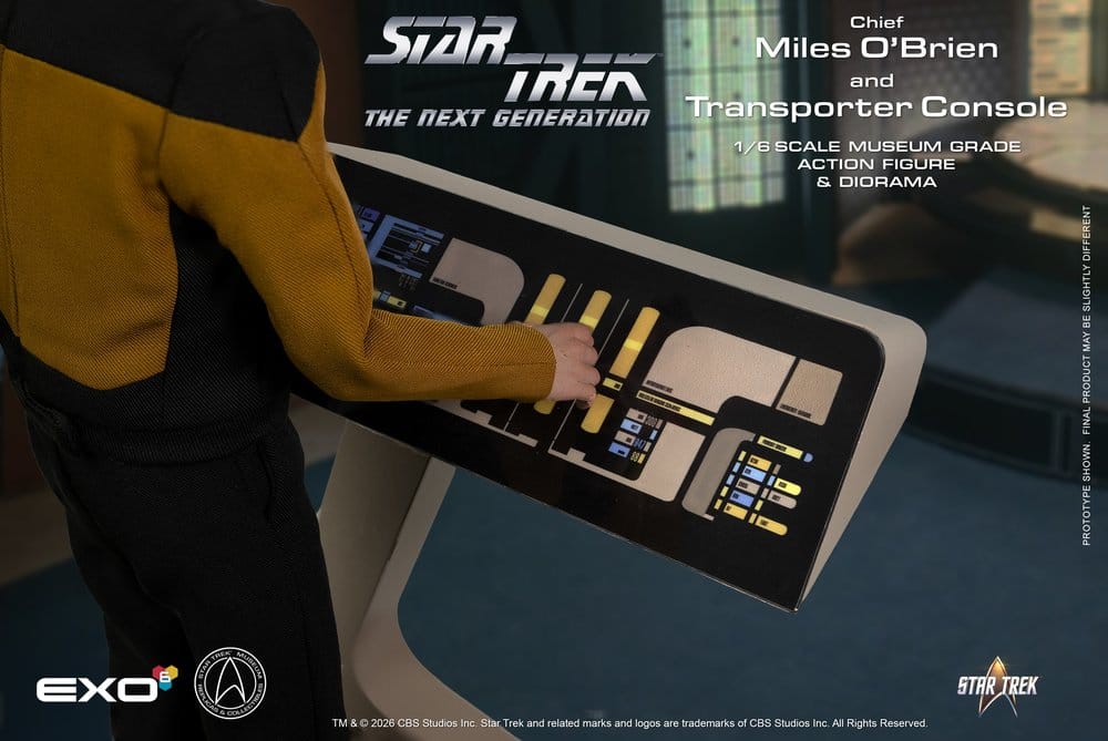 Star Trek: Das nächste Jahrhundert Actionfigur 1/6 Chief Miles O'Brien with Transporter Console 30 cm - Preorder - ETA: 28.02.2027