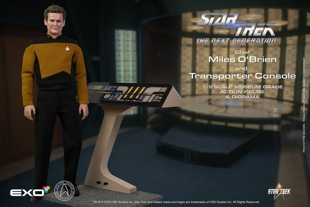 Star Trek: Das nächste Jahrhundert Actionfigur 1/6 Chief Miles O'Brien with Transporter Console 30 cm - Preorder - ETA: 28.02.2027