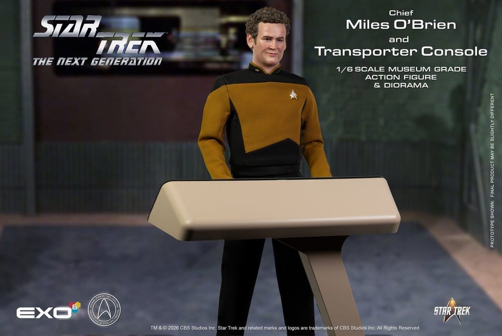 Star Trek: Das nächste Jahrhundert Actionfigur 1/6 Chief Miles O'Brien with Transporter Console 30 cm - Preorder - ETA: 28.02.2027