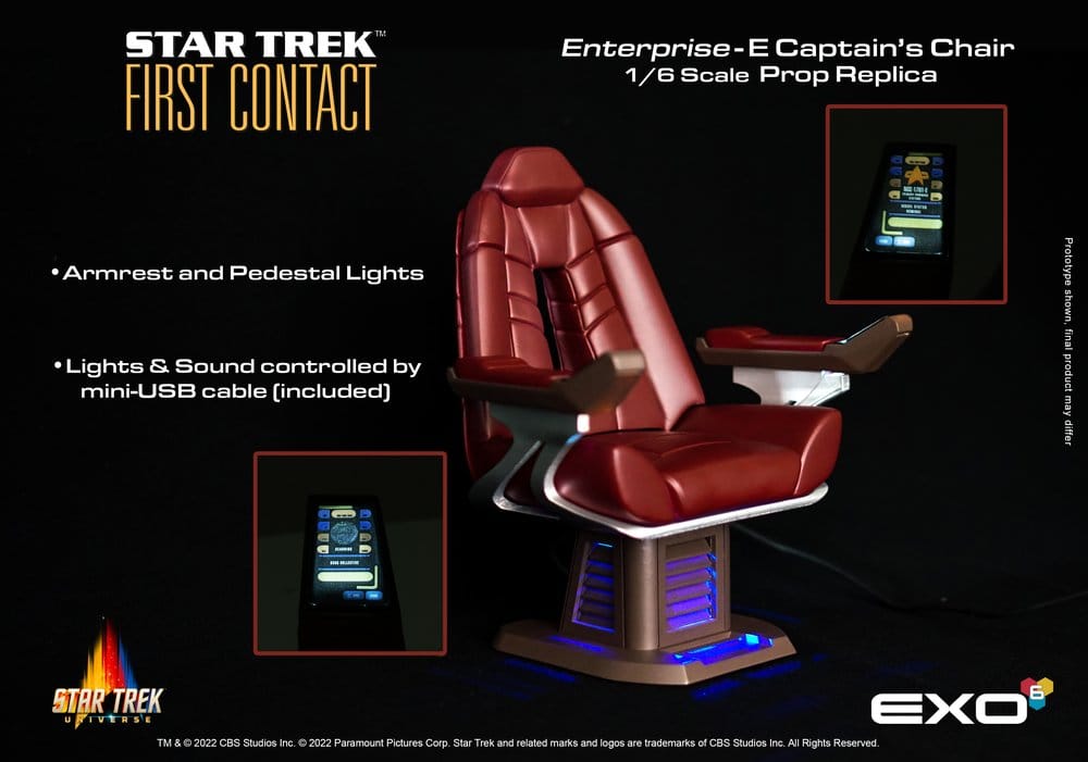 Star Trek: Der erste Kontakt Replik 1/6 Captain's Chair 15 cm - Preorder - ETA: 28.12.2026