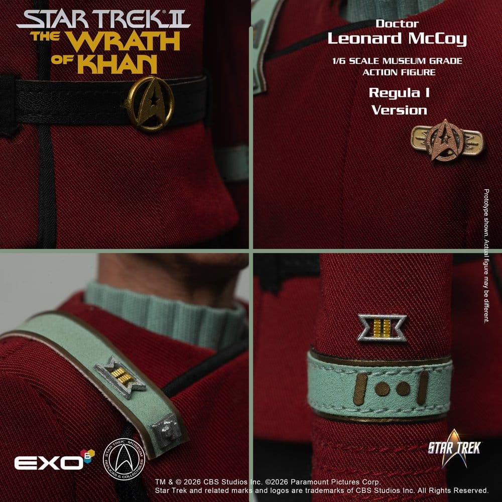 Star Trek II: Der Zorn des Khan Actionfigur 1/6 Dr. Leonard McCoy Regula I Version 30 cm - Preorder - ETA: 25.02.2027