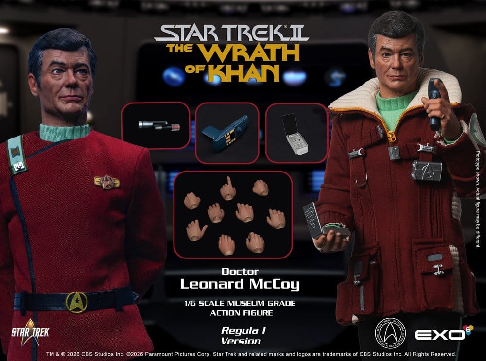 Star Trek II: Der Zorn des Khan Actionfigur 1/6 Dr. Leonard McCoy Regula I Version 30 cm - Preorder - ETA: 25.02.2027