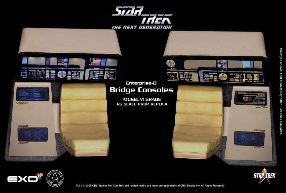 Star Trek: The Next Generation Replik 1/6 Enterprise-D Bridge Consoles Set - Preorder - ETA: 28.12.2026