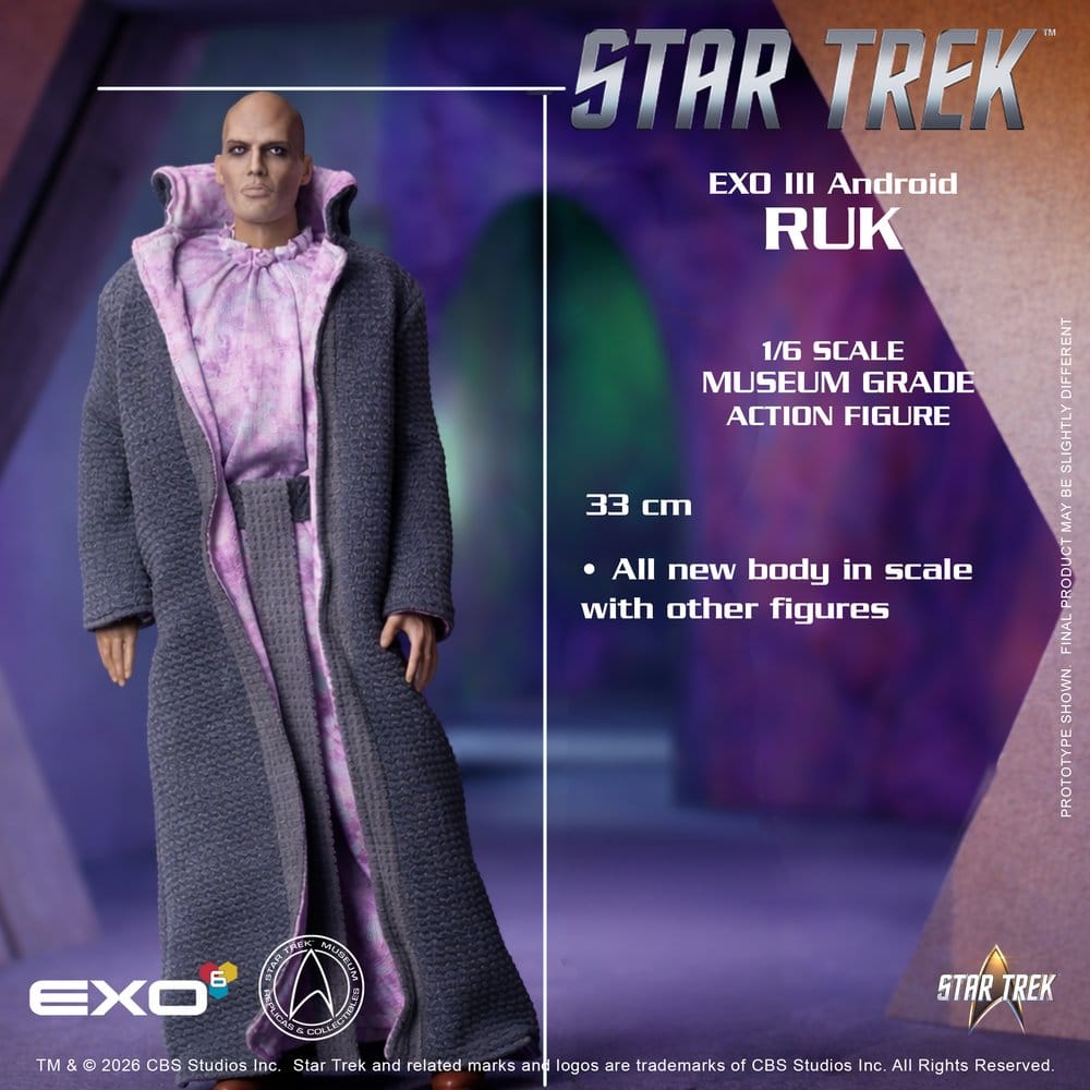 Star Trek: Raumschiff Enterprise Actionfigur 1/6 Ruk EXO III Android 33 cm - Preorder - ETA: 25.02.2027