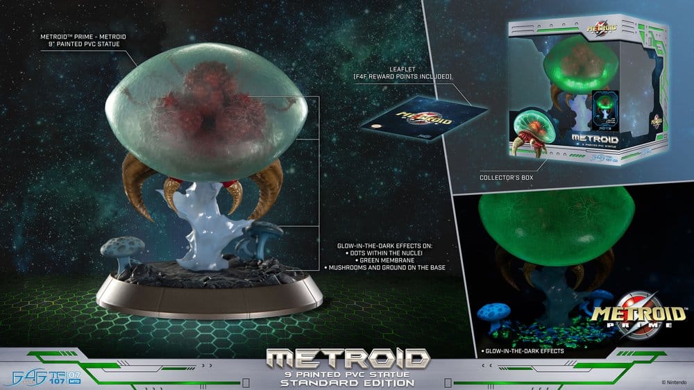 Metroid Prime PVC Figur Metroid (Standard) (Glow in the Dark) 21 cm - Preorder - ETA: 25.05.2027