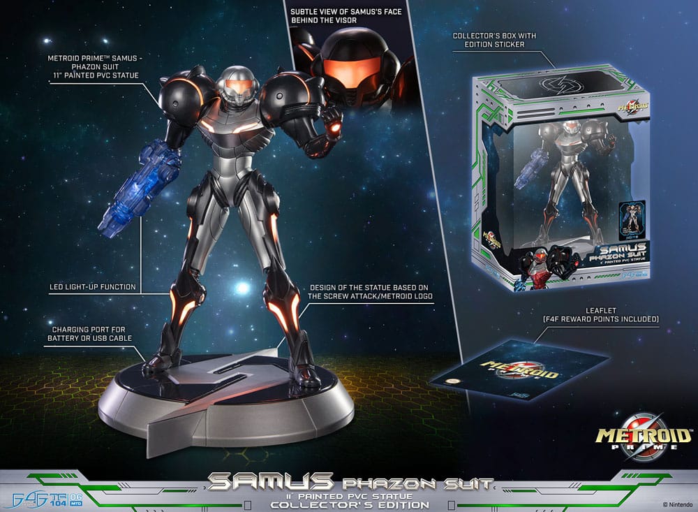 Metroid Prime PVC Statue Samus Phazon Suit Collector´s Edition 28 cm  - Versand: 7 Tage nach Bestellung