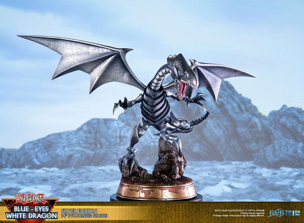 Yu-Gi-Oh! PVC Statue Blue-Eyes White Dragon Silver Edition 35 cm - Preorder - ETA: 25.10.2026