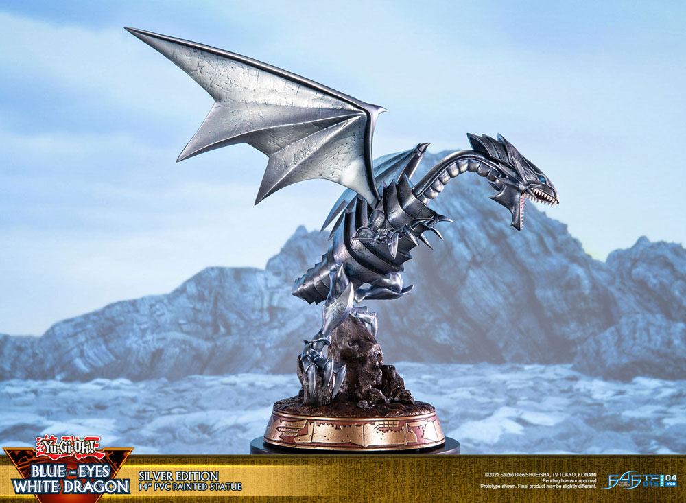 Yu-Gi-Oh! PVC Statue Blue-Eyes White Dragon Silver Edition 35 cm - Preorder - ETA: 25.10.2026
