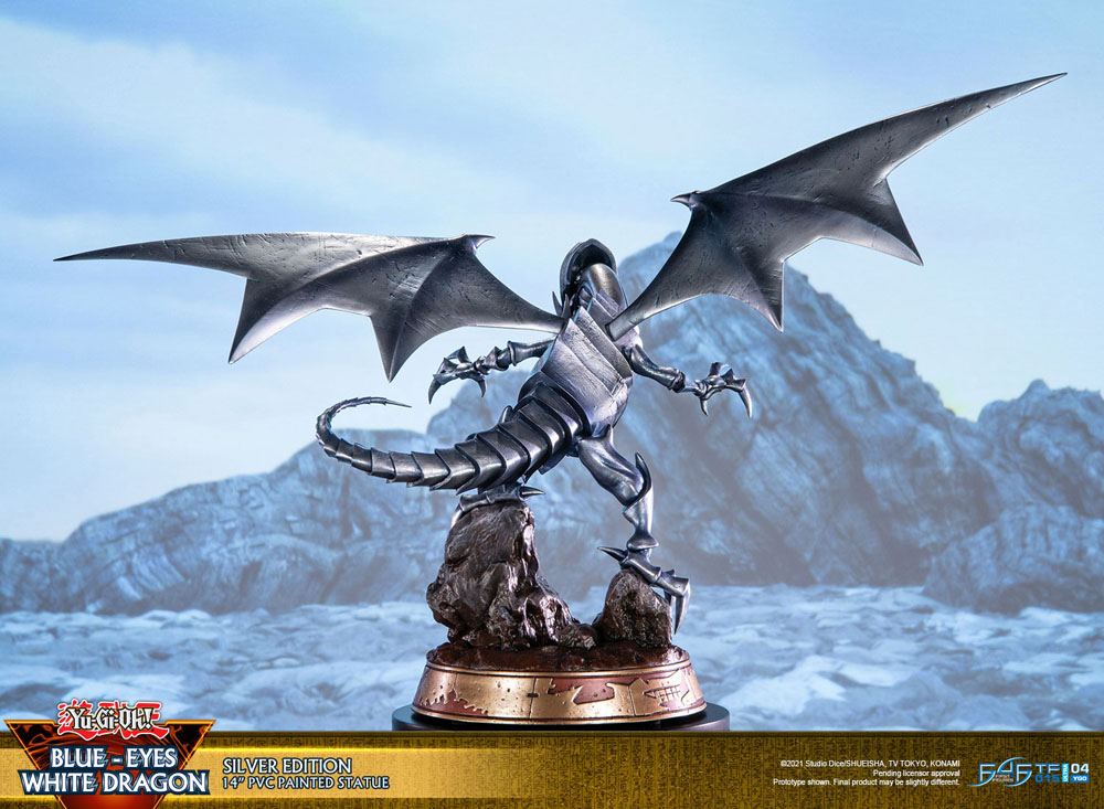 Yu-Gi-Oh! PVC Statue Blue-Eyes White Dragon Silver Edition 35 cm - Preorder - ETA: 25.10.2026