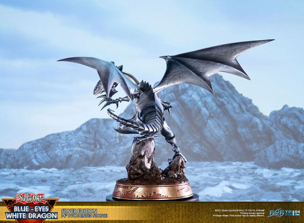 Yu-Gi-Oh! PVC Statue Blue-Eyes White Dragon Silver Edition 35 cm - Preorder - ETA: 25.10.2026