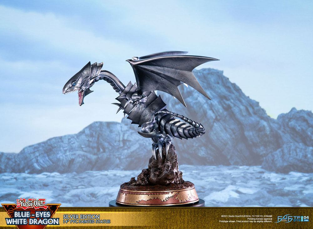 Yu-Gi-Oh! PVC Statue Blue-Eyes White Dragon Silver Edition 35 cm - Preorder - ETA: 25.10.2026