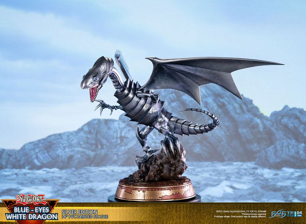 Yu-Gi-Oh! PVC Statue Blue-Eyes White Dragon Silver Edition 35 cm - Preorder - ETA: 25.10.2026