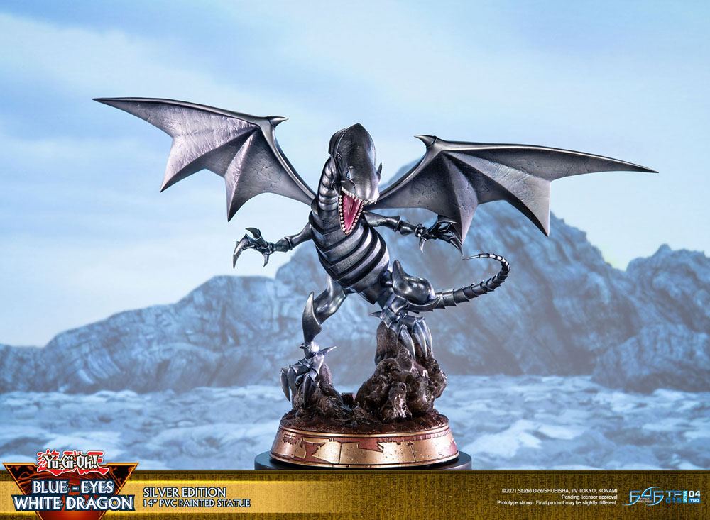 Yu-Gi-Oh! PVC Statue Blue-Eyes White Dragon Silver Edition 35 cm - Preorder - ETA: 25.10.2026